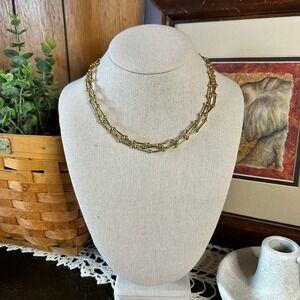 Vintage 90's Gold Braided Necklace‎